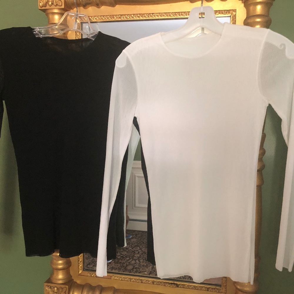 ONLY HEARTS TULLE CREW NECK TOP SIZE LOT OF TWO ! NEVER WORN!